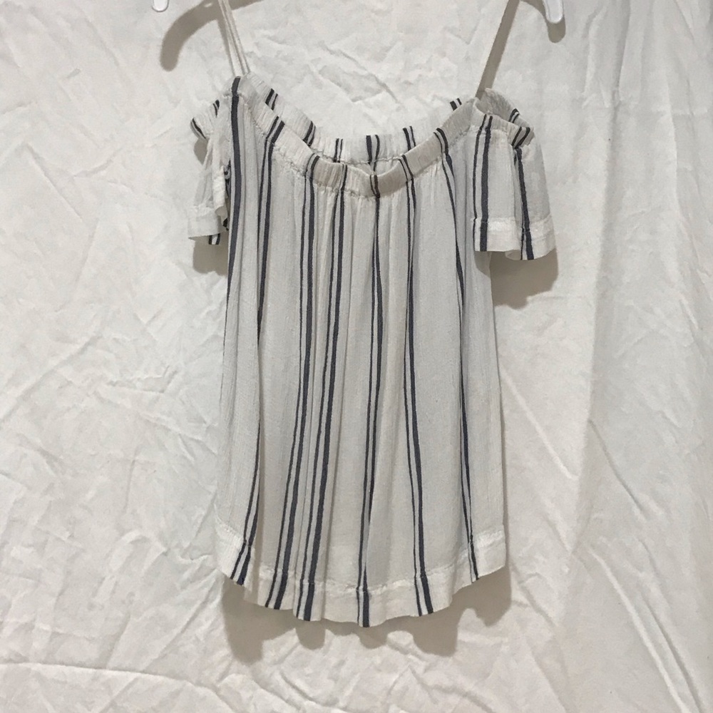 Off the shoulder striped top